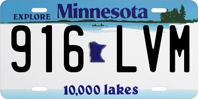 MN license plate 916LVM