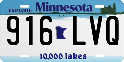MN license plate 916LVQ