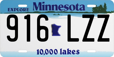 MN license plate 916LZZ