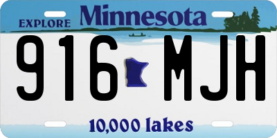 MN license plate 916MJH