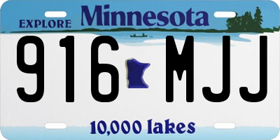 MN license plate 916MJJ