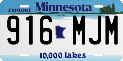 MN license plate 916MJM