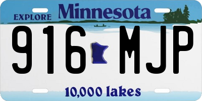 MN license plate 916MJP