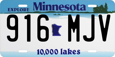 MN license plate 916MJV