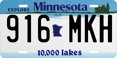 MN license plate 916MKH