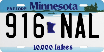 MN license plate 916NAL