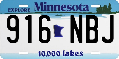 MN license plate 916NBJ