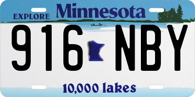 MN license plate 916NBY