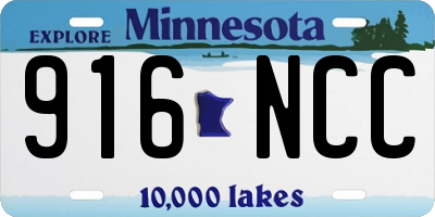 MN license plate 916NCC