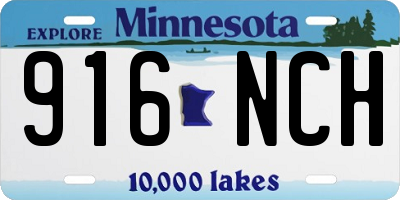 MN license plate 916NCH