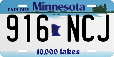 MN license plate 916NCJ