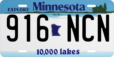 MN license plate 916NCN