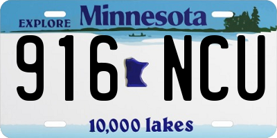 MN license plate 916NCU