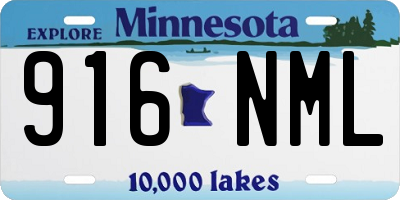 MN license plate 916NML