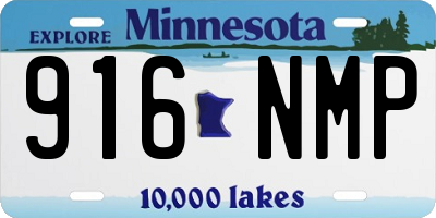 MN license plate 916NMP