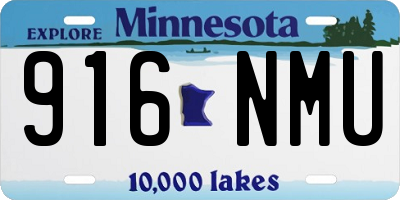 MN license plate 916NMU