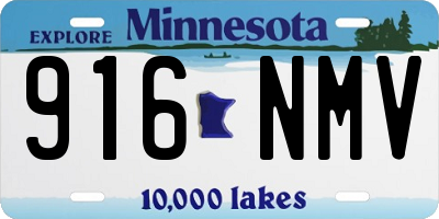 MN license plate 916NMV