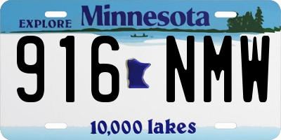 MN license plate 916NMW