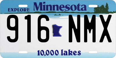 MN license plate 916NMX