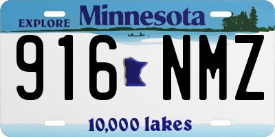 MN license plate 916NMZ