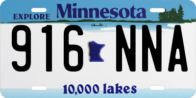 MN license plate 916NNA