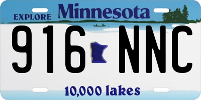 MN license plate 916NNC