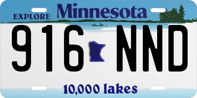 MN license plate 916NND