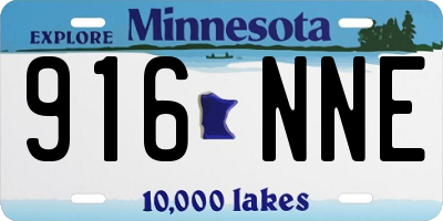 MN license plate 916NNE