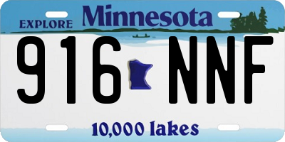 MN license plate 916NNF