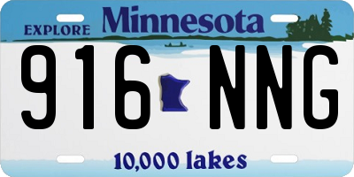 MN license plate 916NNG