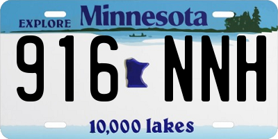 MN license plate 916NNH