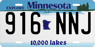 MN license plate 916NNJ