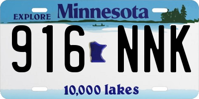 MN license plate 916NNK