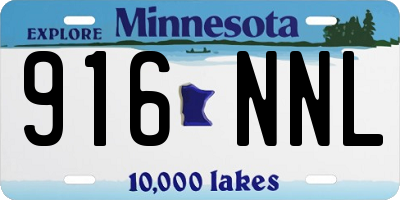 MN license plate 916NNL