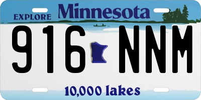MN license plate 916NNM