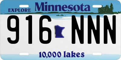 MN license plate 916NNN
