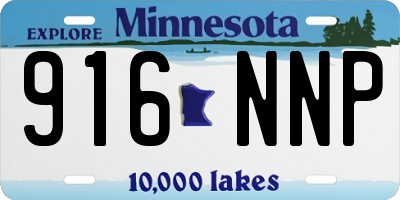 MN license plate 916NNP