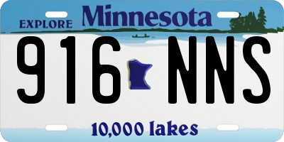 MN license plate 916NNS