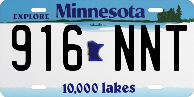 MN license plate 916NNT