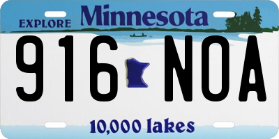 MN license plate 916NOA