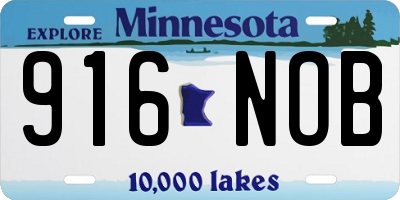 MN license plate 916NOB