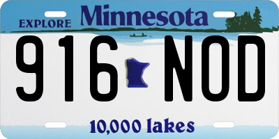 MN license plate 916NOD