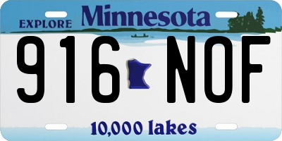 MN license plate 916NOF