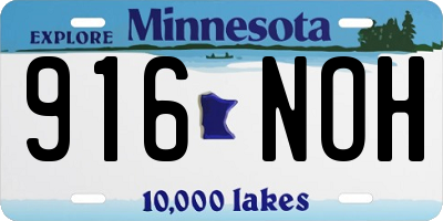 MN license plate 916NOH