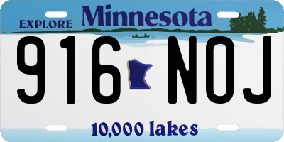 MN license plate 916NOJ