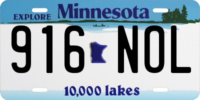 MN license plate 916NOL