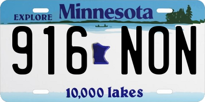 MN license plate 916NON