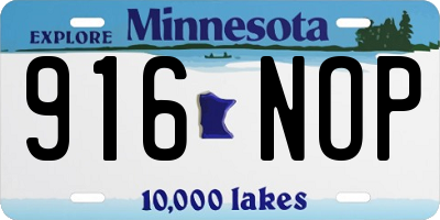 MN license plate 916NOP