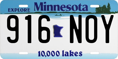 MN license plate 916NOY