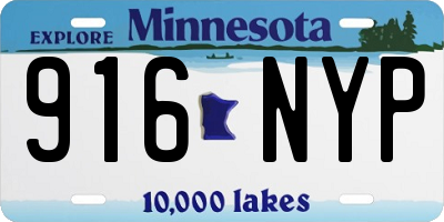 MN license plate 916NYP